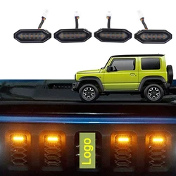 Grade dianteira atualizar lâmpadas led 4 pçs luz branca amarelo losango luzes decorativas para 2019 2020 suzuki jimny jb64 jb74