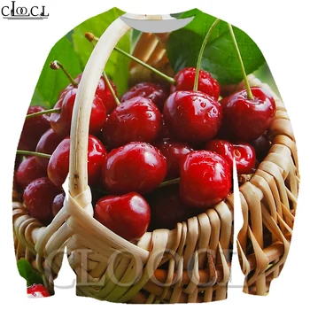 

CLOOCL 3D Print Sweatshirt Unisex Popular Cherries Mulberries Pattern Casual Style Men/Women Tracksuit Autumn Jogging Suit Tops