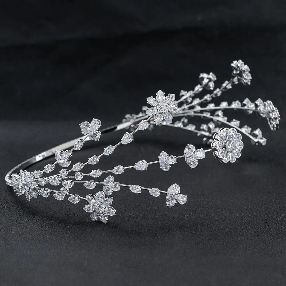 

Handmade 2020 New Cubic Zircon CZ Bridal Wedding Soft Headband Hair Band Tiara Hair Jewelry Accessories Hairpieces CHA10046