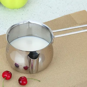 

Mini Milk Heating Pot Sauces Butter Chocolate Melting Pan Handle Stainless Steel