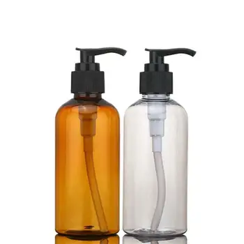 

5Pcs Shower Gel Press Pump Bottle Empty Subpackaging Bottle Refillable Bottle Black (300ml)