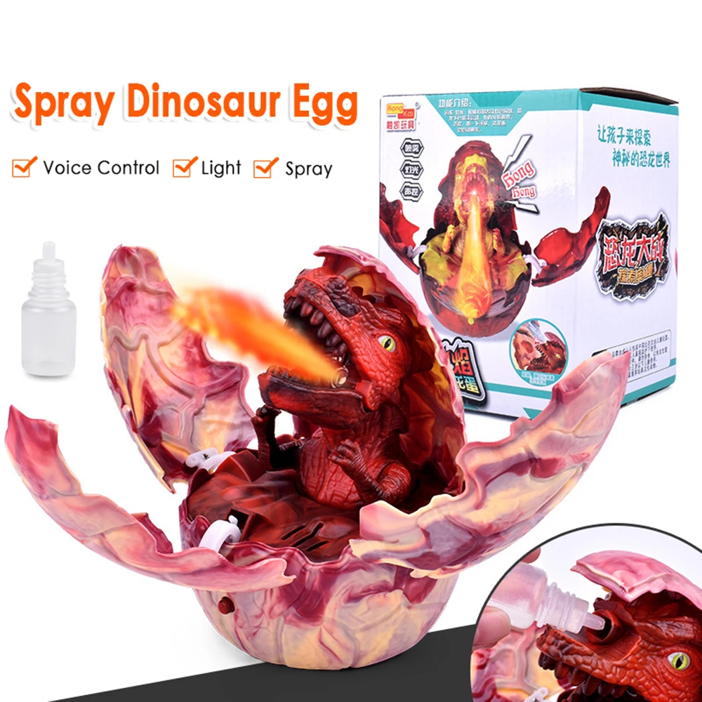 

New Voice Control Light Simulation Christmas Toys Calling Magic Hatching Spray Dinosaur Egg Add Water Novelty Gag Toy Kids Gift