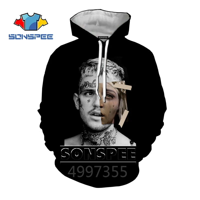 SONSPEE lil peep 3D Толстовки, Толстовки для мальчиков и девочек, модные толстовки в стиле хип-хоп, толстовки с капюшоном, лидер продаж, 3D худи C123