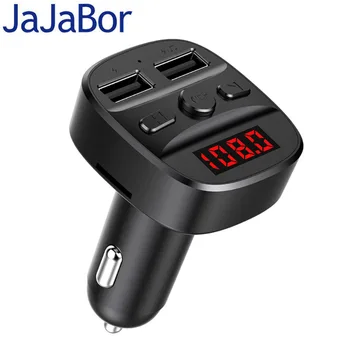 

JaJaBor Car FM Transmitter FM Modulator Bluetooth 5.0 Handsfree Bluetooth Car kit Audio MP3 Player Dual USB Car Charger