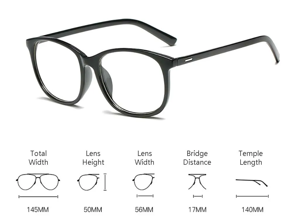 High-Quality Black Frame Cosplay Eyeglasses with Thick Resin Lenses, 1.56 Refractive Index, Minus 20 Diopters for Sexy Girls Meganekko Style image 2