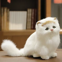 Realistic Pet Cat Dolls Kitten Figurines Plush Toy For Kids Birthday Gift Ornaments Home Table Decoration 1