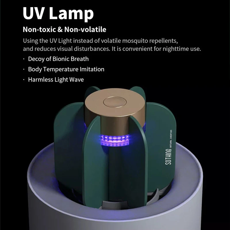 Sothing кактус антимоскитная лампа Eletric UV Light Mosquito Repellent Trap бездымного без запаха лампа для уничтожения насекомых