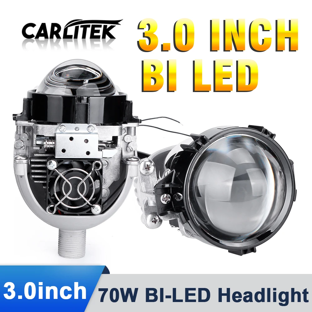 Bi-LED Projector Lens Hi/Lo Beam Universal Accessories For H1 H4 H7 Headlight