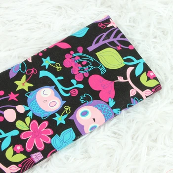 

half meter plain cotton fabric with animal owl flower print handmade DIY garment dress tissue 100% cotton CR-531