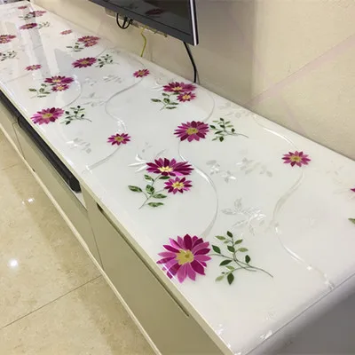 Скатерть из мягкого стекла ПВХ, цветная скатерть, скатерть для ТВ кабинета, скатерть для журнального столика, коврик для комода, покрытие для верстака Pvctbzb