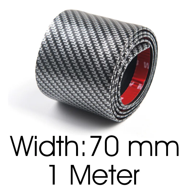 70mm Width Наклейки для автомобиля 5D углеродное волокно Резина Стайлинг порога протектор полосы для фокуса Наклейка для Honda Jeep NISSAN OPEL RENAULT Lada аксессуары - Цвет: 70mm Width