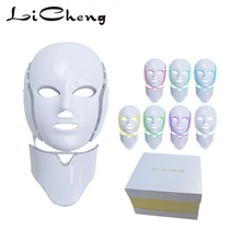 Licheng 7 Colors Electric Led Facial Mask with Neck Skin Rejuvenation Anti Acne Wrinkle Beauty Treatment Salon Home Use Licheng 7 Colors Electric Led Facial Mask with Neck Skin Rejuvenation Anti Acne Wrinkle Beauty Treatment Salon Home Use