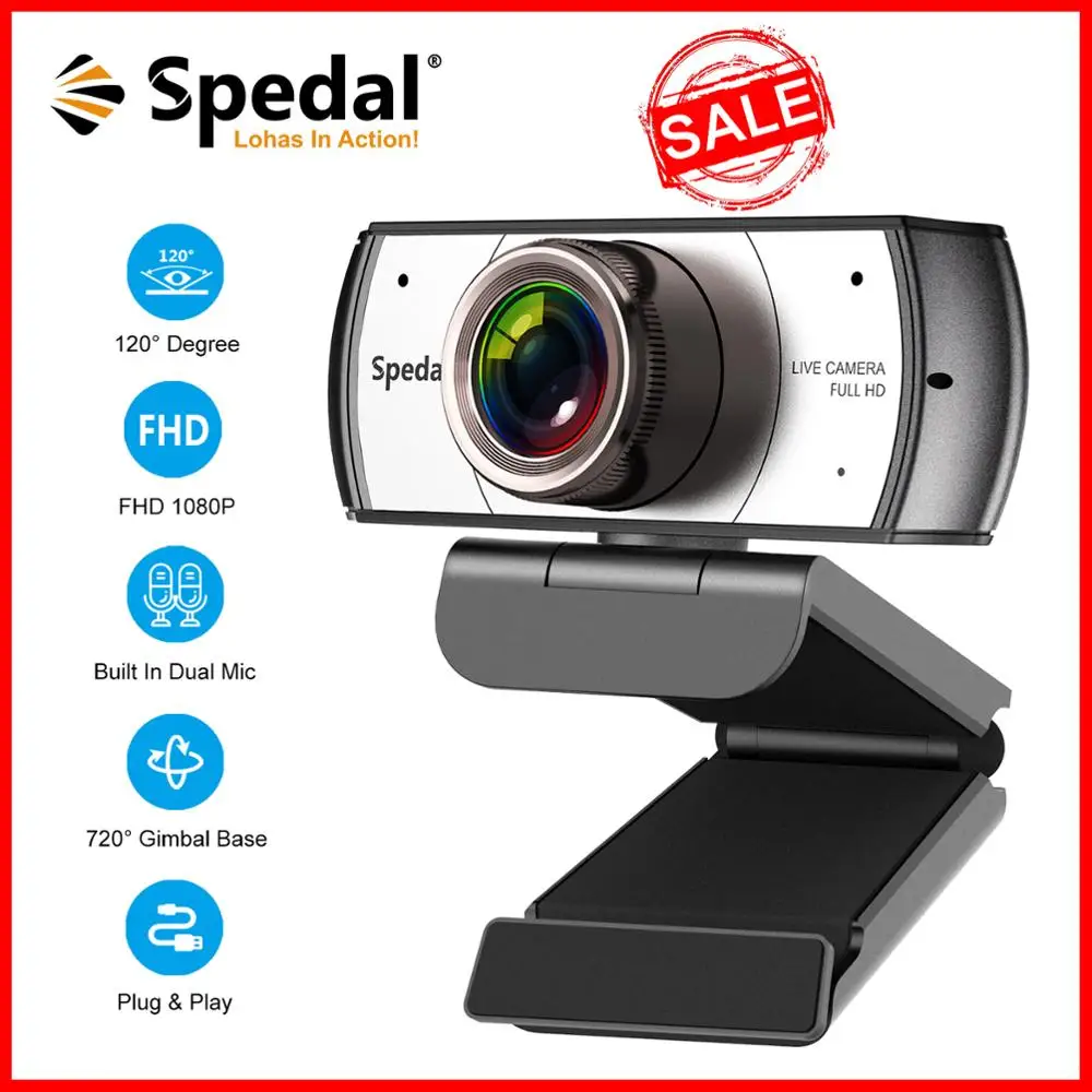 Spedal MF934H 1080P Hd 60fps Webcam with Microphone for Desktop Laptop  Computer Meeting Streaming Web Camera