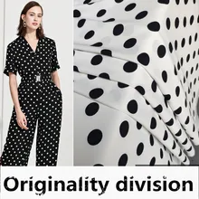 50*150 см/шт. Черно-белая ткань в горошек ретро ткань в горошек для платья