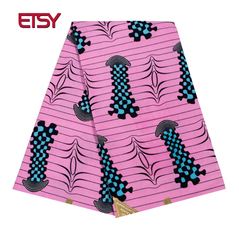 Африканский воск полиэстер воск печатает ткань Анкара печать ткань воск высокого качества 6 ярдов Африка ткань для вечерние платья FP6213