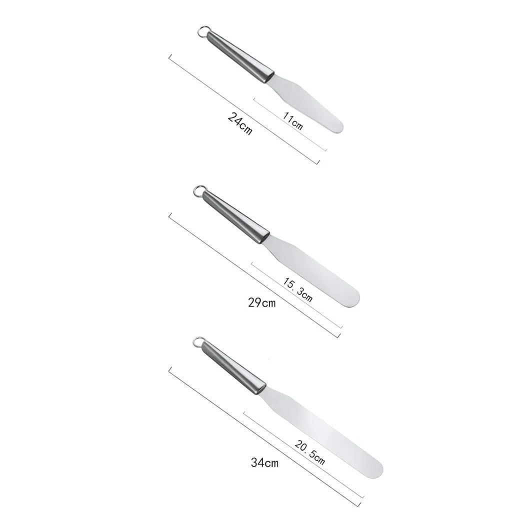 Набор шпателей для торта, крема, ровный наглазник для помадка, кондитерские изделия, инструменты для украшения, высокое качество, нержавеющая сталь, шпатель для крема