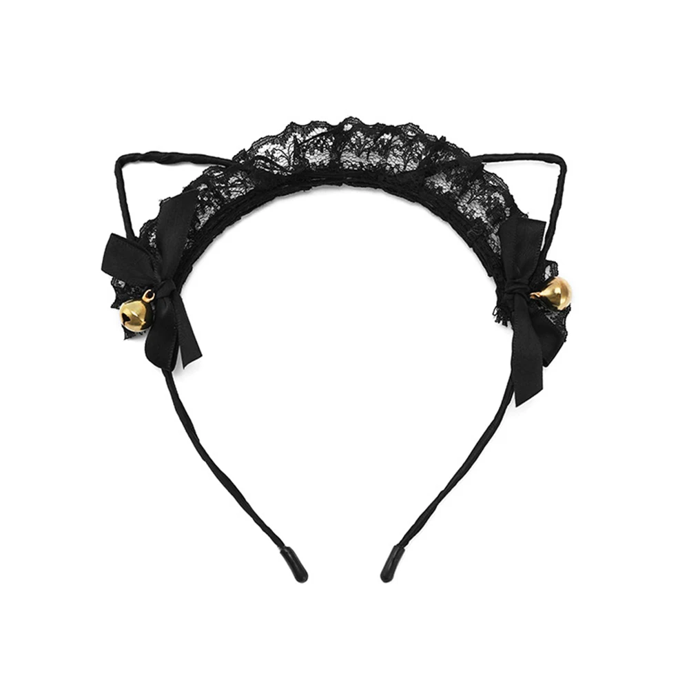 black head scarf Lace Cat Ears Headband Women Girls Hair Hoop Party Decoration Sexy Lovely Cosplay Halloween Costume Hair Accessories hair bow for ladies Hair Accessories