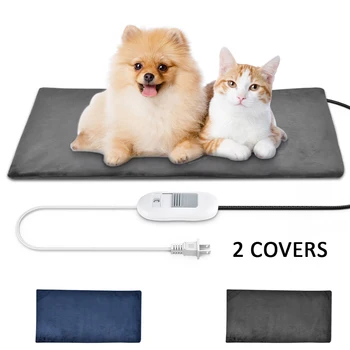 

US Plug Waterproof Pet Dog Cat Winter Warm Electric Heated Pad Mat Heater Carpet Temp Control Dog Heating Mat Pad Bed Blanket
