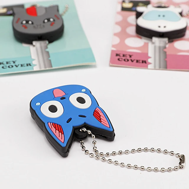 Led Világos Szilikon Kulcstartó Kupak Fejfedele Aranyos, Szép Állati Alak Kulccsal Ajándék Barátnak Gyerekeknek - Image 5