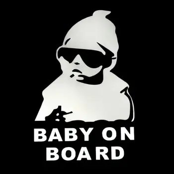 

Universal Car Sticker Auto Reflective Waterproof Rear Door Reflective Car Sticker Baby on Board Stickers Car-styling