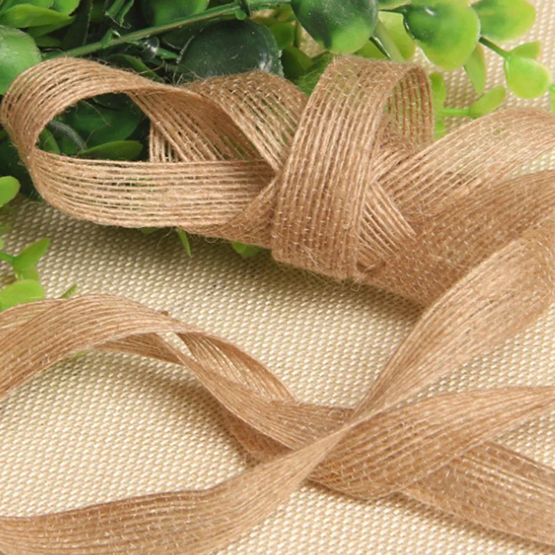 

Burlap Roll DIY Handmade Wedding Christmas Craft Hemp Rope Cotton and Linen Lace