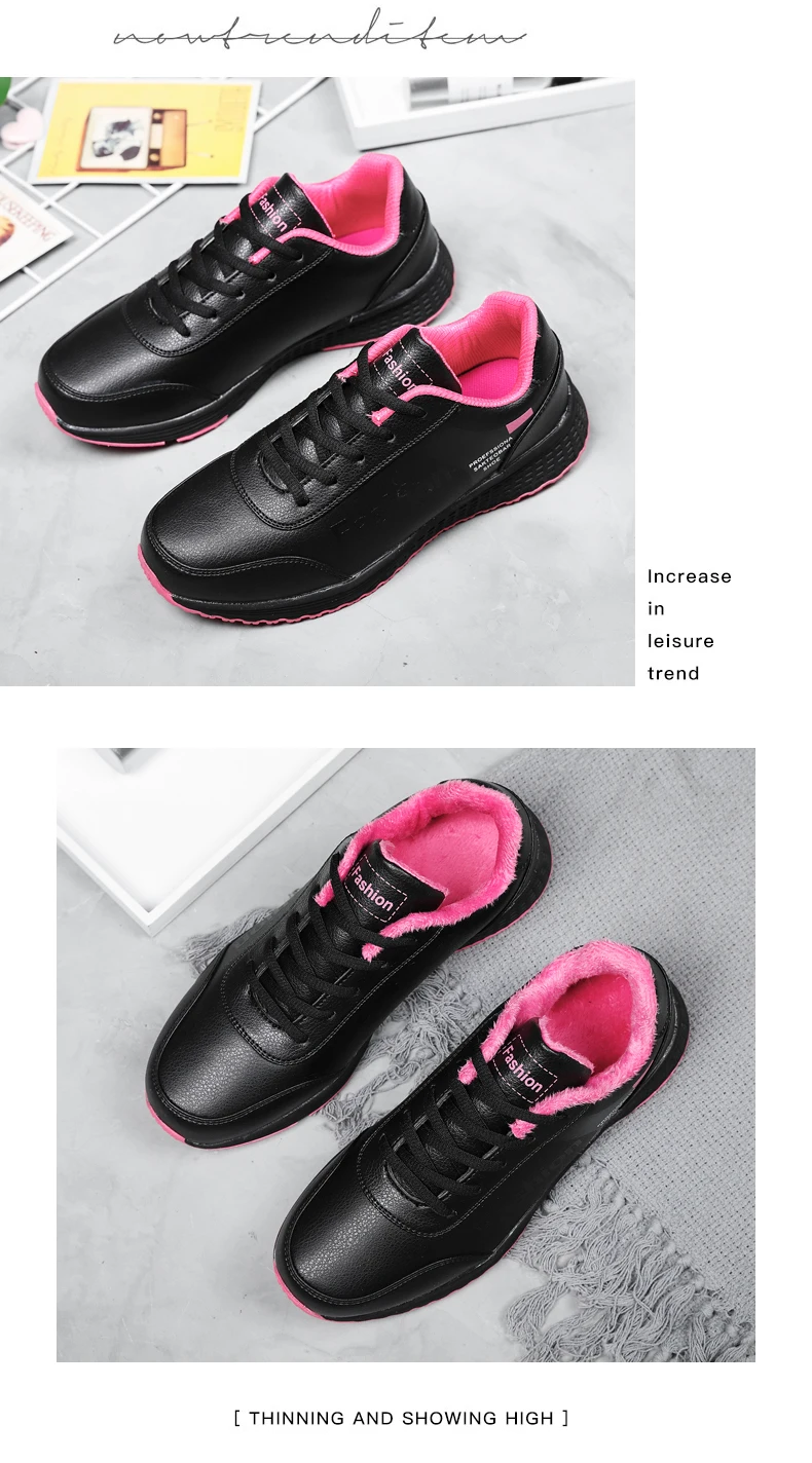Tenis feminino zapatos mujer; Новинка 2019 года; зимняя женская обувь для тенниса; уличная плюшевая теплая спортивная обувь для бега на плоской подошве;