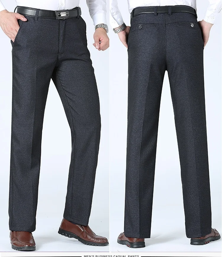 Брюки мужские формальные мужские Брюки Офисные мужские высококачественные деловые прямые брюки от костюма однотонные повседневные тонкие брюки