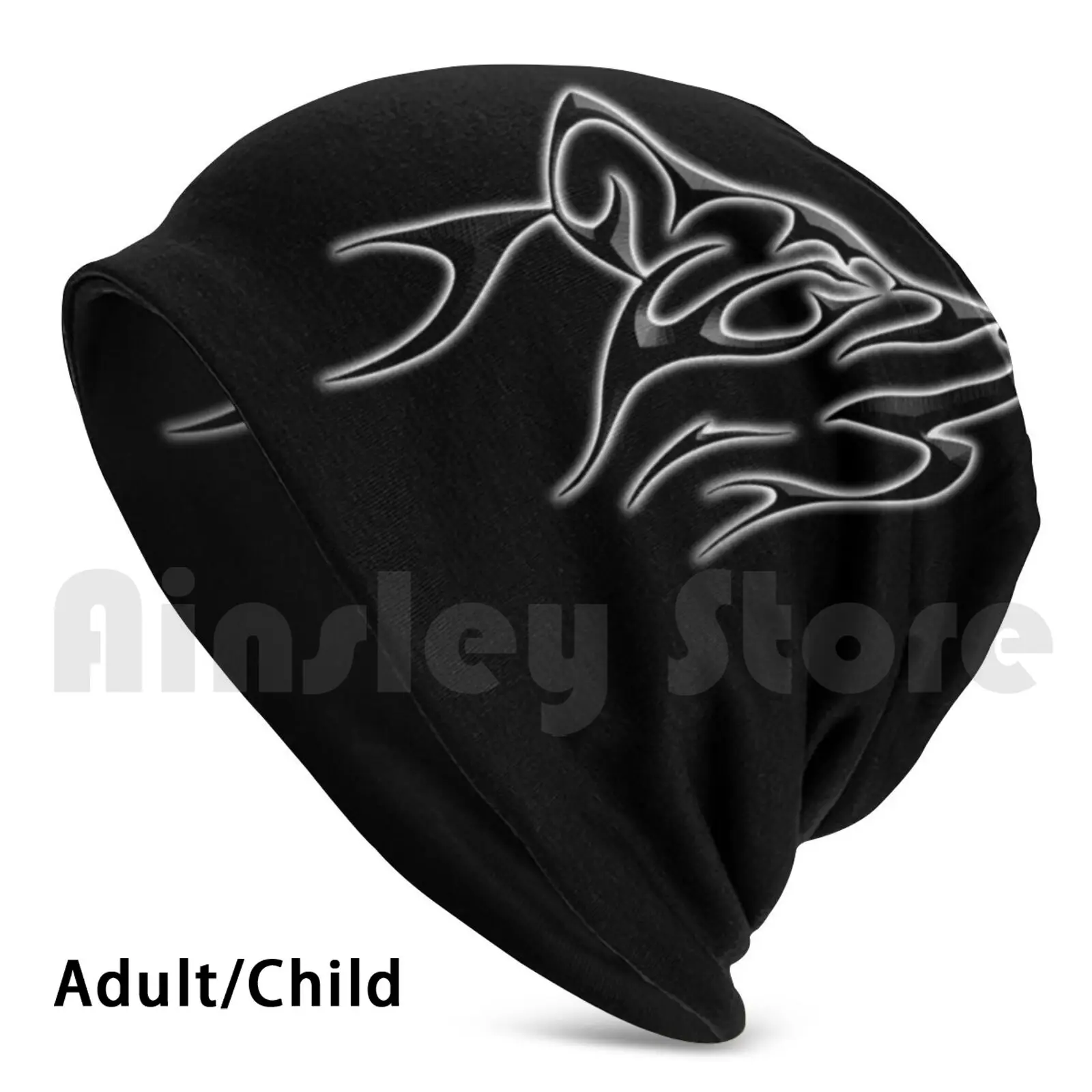 

Howling Wolf. Wild , Wilderness , Tribal Art , Howl , Dog , Tattoo , Animal. Beanies Pullover Cap Comfortable Wolf