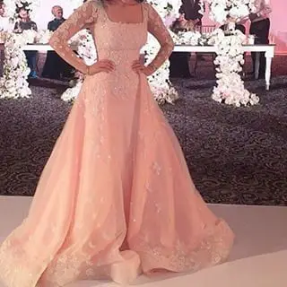 

2020 women Elegant Evening Long Sleeve A line Women formal Gown robe de soiree Vestido De Novia mother of the bride dresses