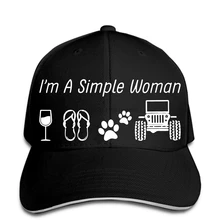Бренд I'm A Simple Woman Love Wine Dog And Jeeps бейсболка летняя Мужская бейсболка snapback Кепка