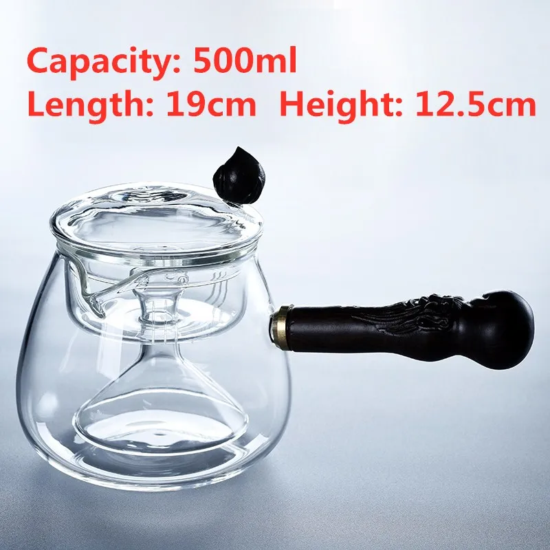 500ml Uniho, креативный стеклянный чайник, кунг-фу, чайник, прозрачный, термостойкий, для дома, офиса, удобная кофеварка с фильтром, чайник - Цвет: 500ml