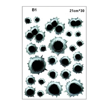 

Simulation Bullet Hole Car Sticker Car Bullet Hole Crack Car Sticker Set