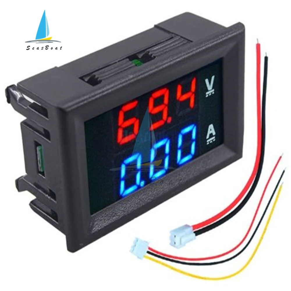 Dc 100V 10A Mini Digital Voltmetro Amperometro Panel Amp Volt Di Tensione Di Corrente Tester Del Tester Del Rivelatore 0.56 "Dual Led Display Auto Aut