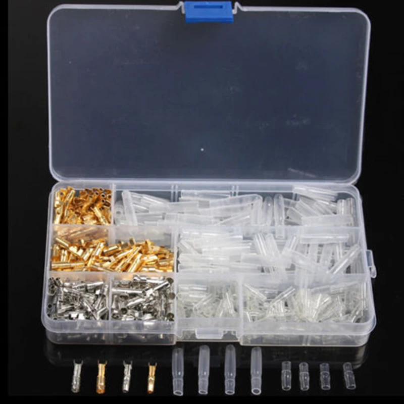 400 X пулевые соединители для мотоцикла 3,9 мм мужской/женский& прозрачная коробка