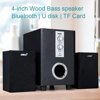 

SADA Q1 Wireless bluetooth 2.1 3 Combination Wooden Subwoofer Speaker Column Computer Speaker with TF USB Support TF Card