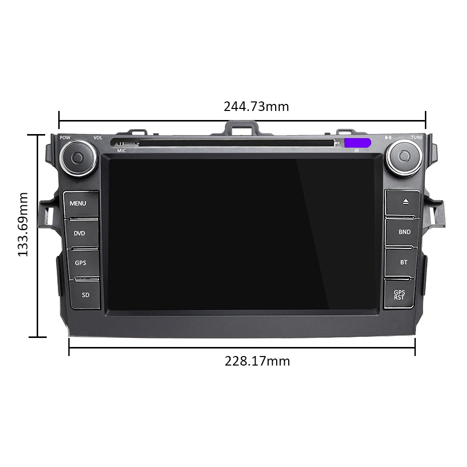 4G DSP ips Android 9,0 Автомобильный gps радио для Toyota corolla 2007-2011 DVD навигационный экран стерео Мультимедиа
