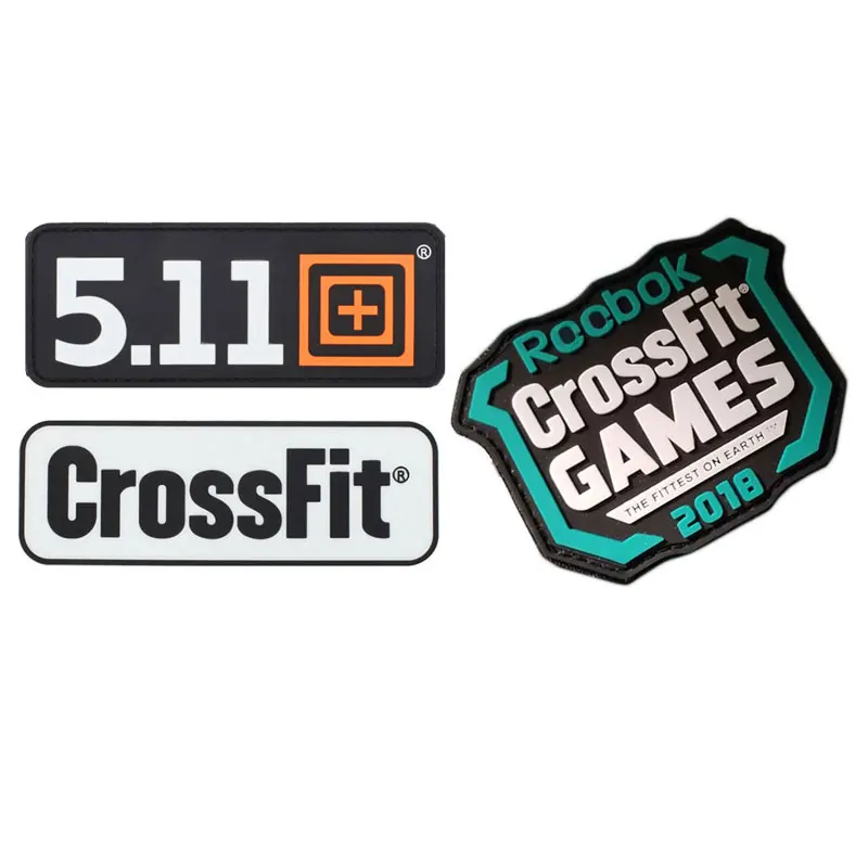 2 шт. ПВХ патч Военная нарукавная нашивка CrossFit 511 тактический боевой декоративная одежда Аппликация с крюком - Цвет: 3pcs   small