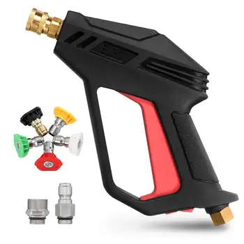 

MATCC 275Bar Pressure Car Washer Gun M22 14mm Socket with 1/4" and 3/8" Quick Release Snow Foam Jet Pump Lance Cleanner