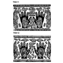 Произвольно! Шаблоны татуировки руки/ноги трафареты для татуировок хной для аэрографии Менди тело живопись татуировки Шаблоны