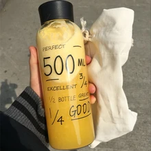 Короткая бутылка для воды для заварки фруктов 500 мл прозрачная портативная бутылка для воды на открытом воздухе для кемпинга пешего туризма