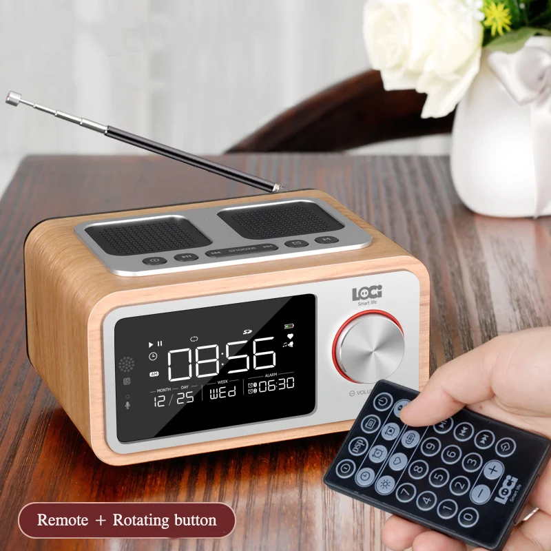 

LOCI H3 bluetooth Radio Speaker Alarm Clock Media Audio Music Clock Radio LED Display USB Charging MP3 Player Remote Control