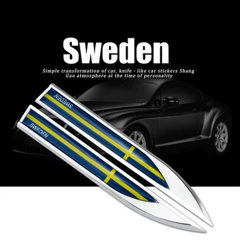 

Auto Fender Side Styling For Sweden Flag Emblem Badge Decals For Acura Nissan Opel Skoda Trumpchi Luxgen Alfa Romeo Car Sticker