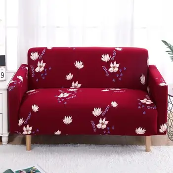 

Floral printed Colorful Polyester and Spandex Stretch Slipcovers Durable Soft Sofa Cover for 1/2/3/4 Seat Anti slip Couch Cover