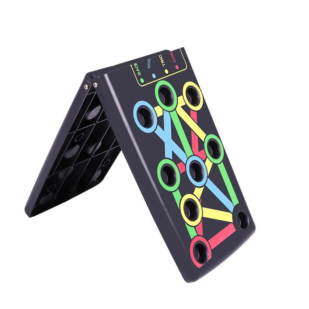 Folding Push Up Board Push-Up Stand Triceps Forearming Chest Muscle Trainer Training Rack for Women Men