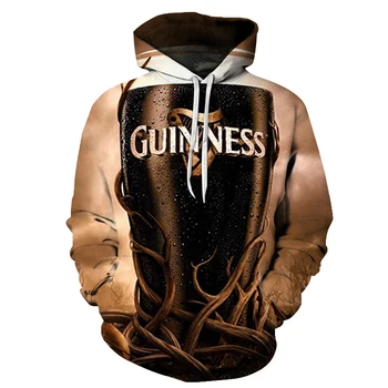 

3D Beer Printed Sweatshirt Hoodies Men Women Hip Hop Streetwear Male Spring Autumn Long Sleeve Pullover Man Jacket Drop Ship