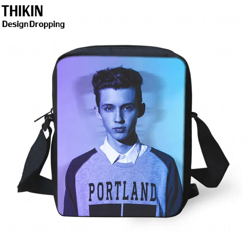 as picture THIKIN красивый Troye Sivan плакат печать женская сумка через плечо детское портмоне сумка через плечо для телефона Студенческая книга Mochila - Цвет: as picture