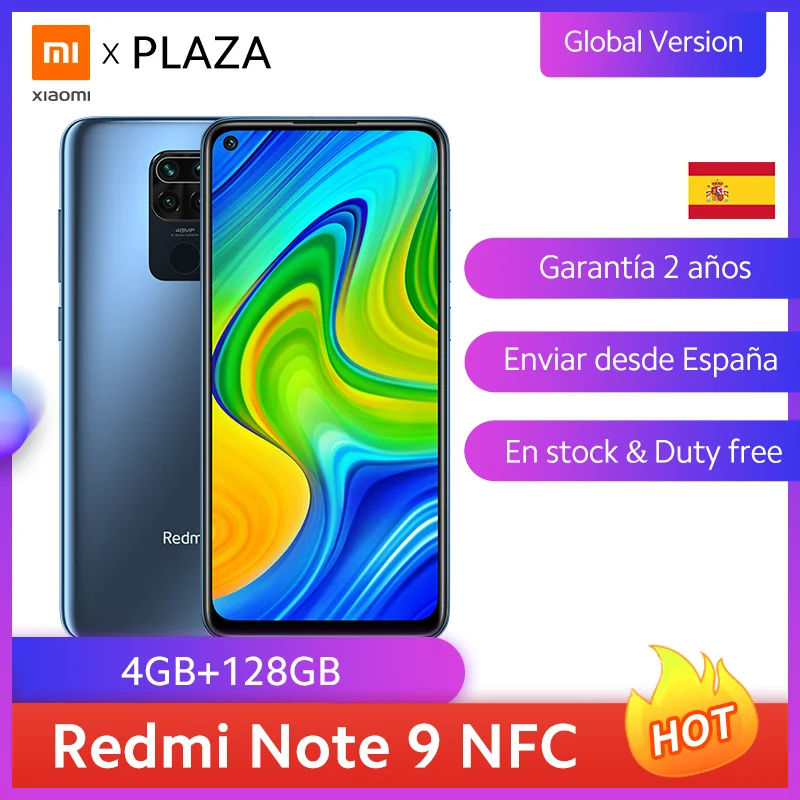 Глобальная версия Xiaomi Redmi Note 9 4 Гб 128 NFC Смартфон МТК G85 6 52 &quotFHD экран 18W быстрая