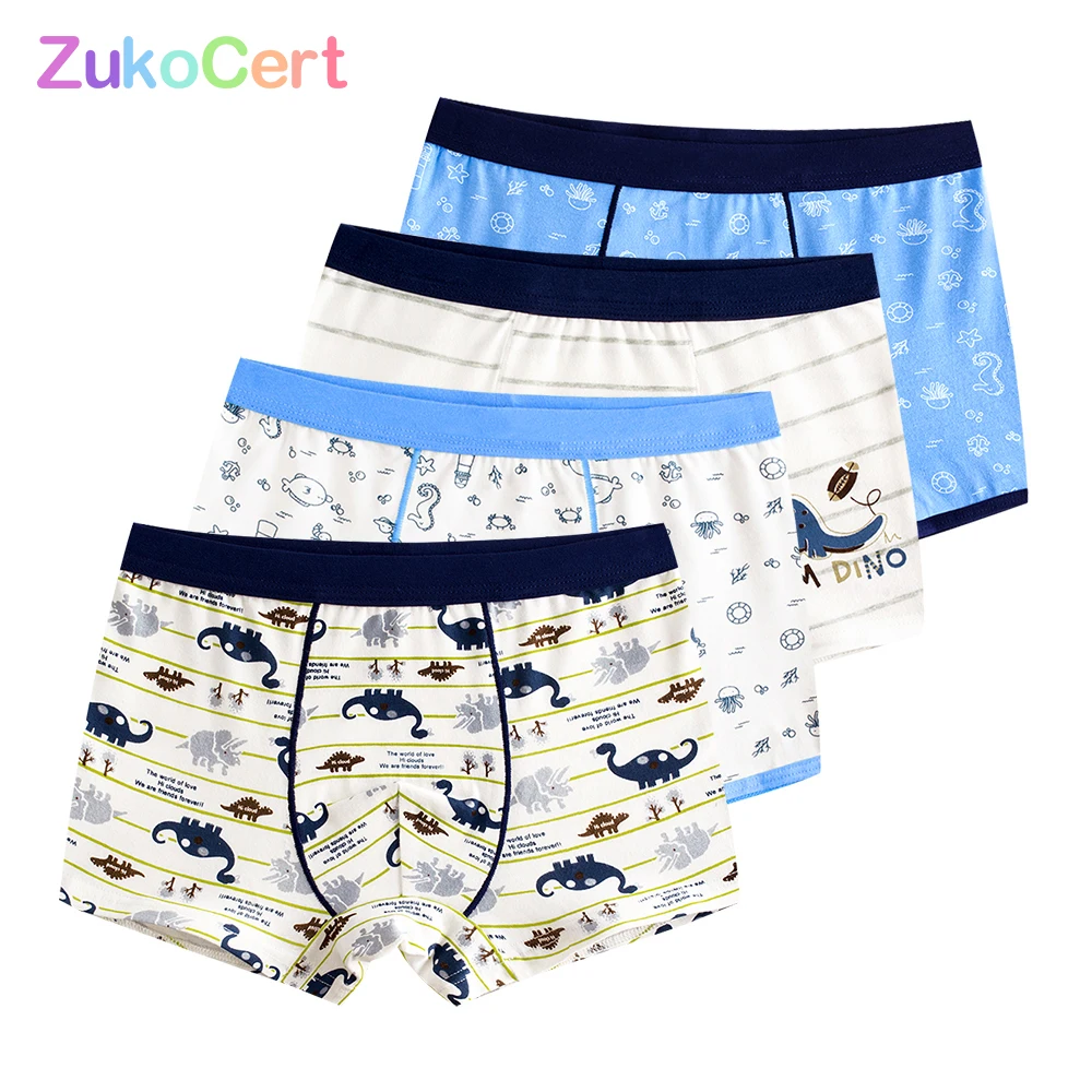 4 Pcs/lot Pure Color Kids Boys Girls Underwear Shorts Panties Soft Cotton Baby Boxer Children's