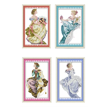 

Everlasting Love Christmas Queen Ecological Cotton Chinese Cross Stitch Kits Counted Stamped 14CT DIY Holiday Gift Easy to Learn