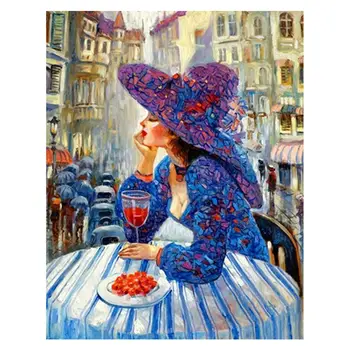 

Modern Lady 5D DIY Diamond Painting Kits for Adults Full Drill Crystal Rhinestone Embroidery Cross Stitch Arts